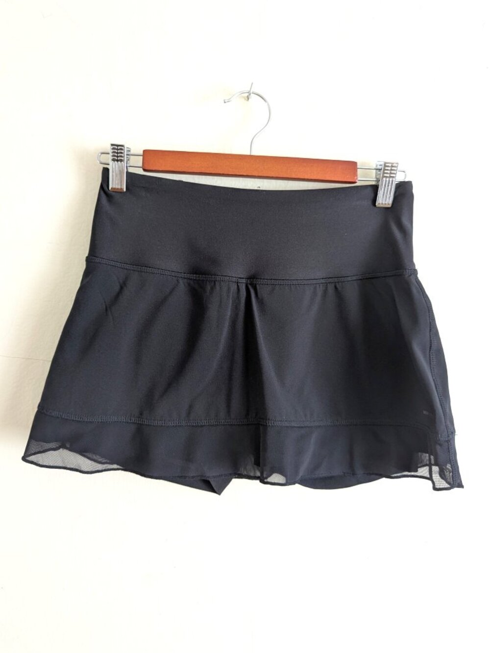 Mondetta Black Lace-Trimmed Tennis Pickleball Golf Skirt Skort XS